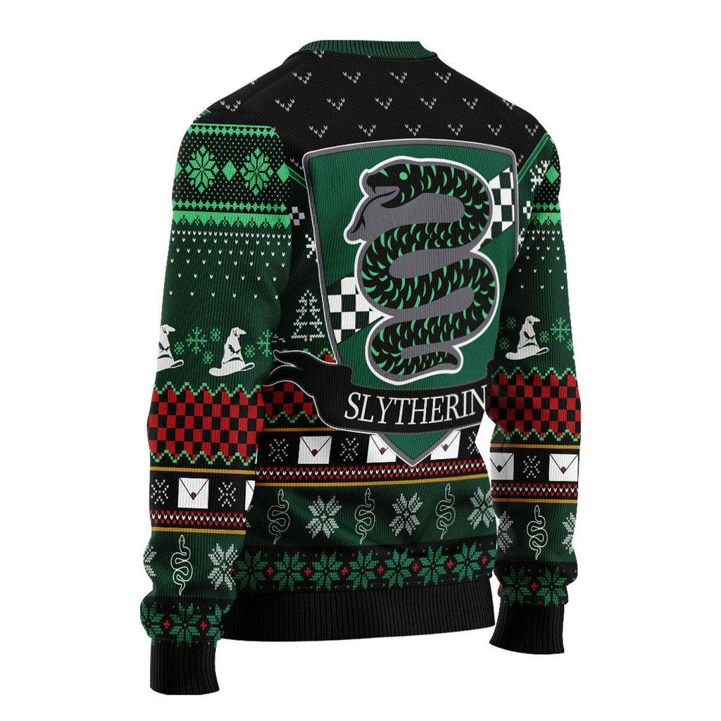 CGearhomie Slytherin Round The Christmas Tree Christmas Sweater - Gearhomie.com