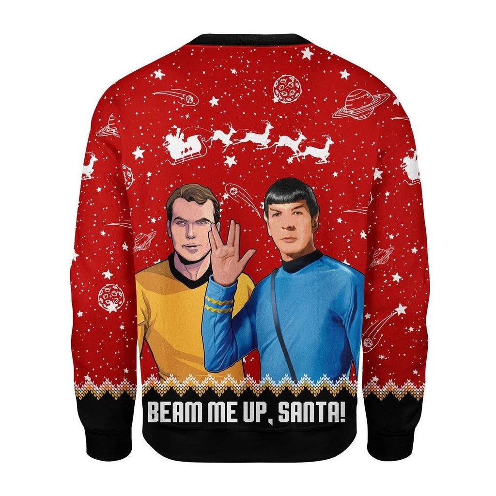 Christmas Sweater Beam Me Up Santa -  CustomsPig.com