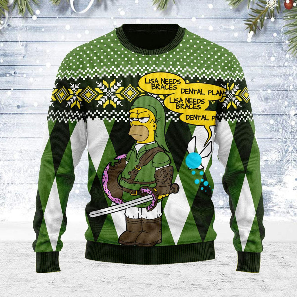 Christmas Sweater Lisa Needs Braces Dental Plan - CustomsPig.com