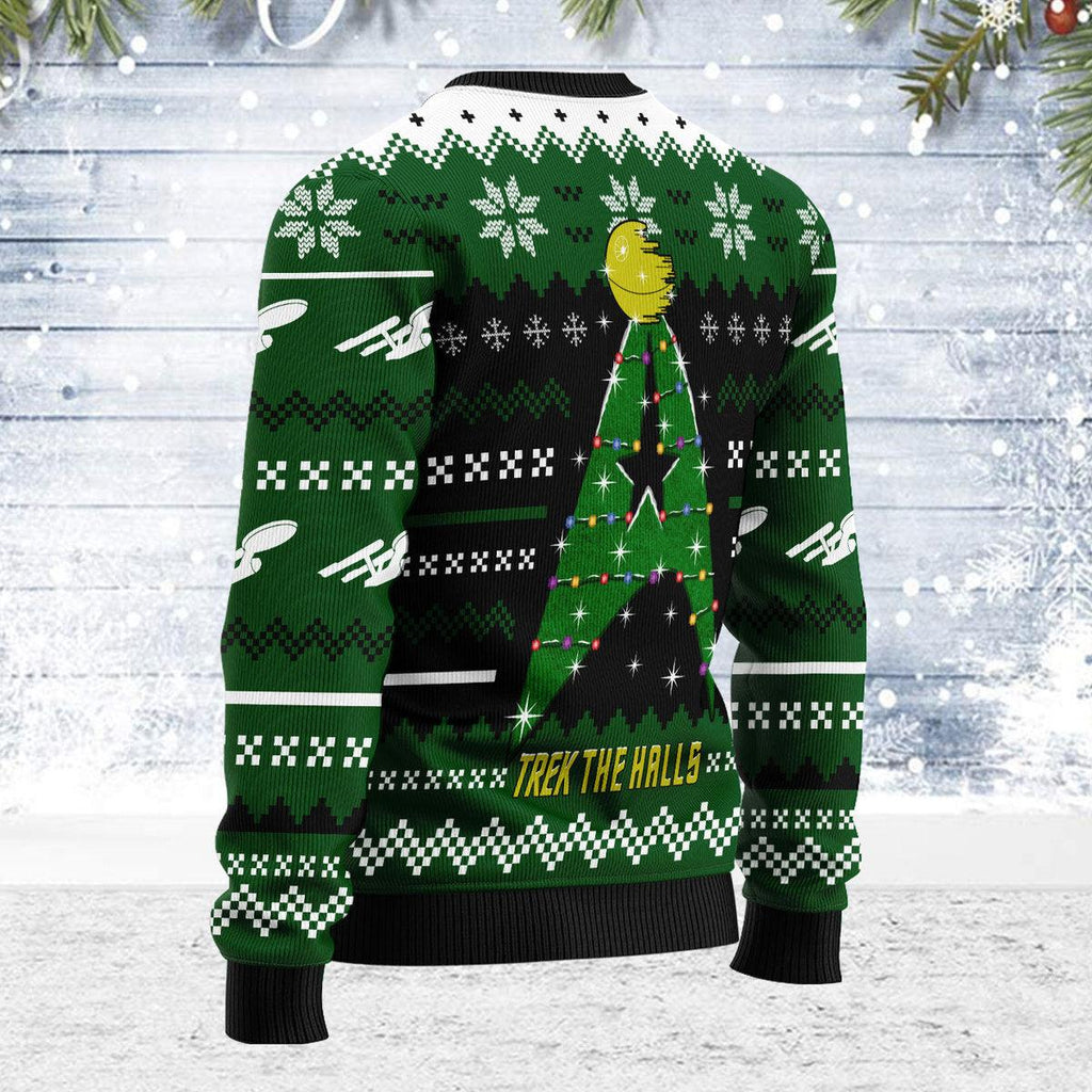 Christmas Sweater Star Trek The Halls -  CustomsPig.com