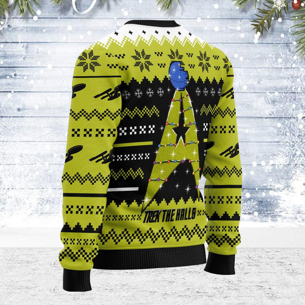 Christmas Sweater Star Trek The Halls Yellow - CustomsPig.com