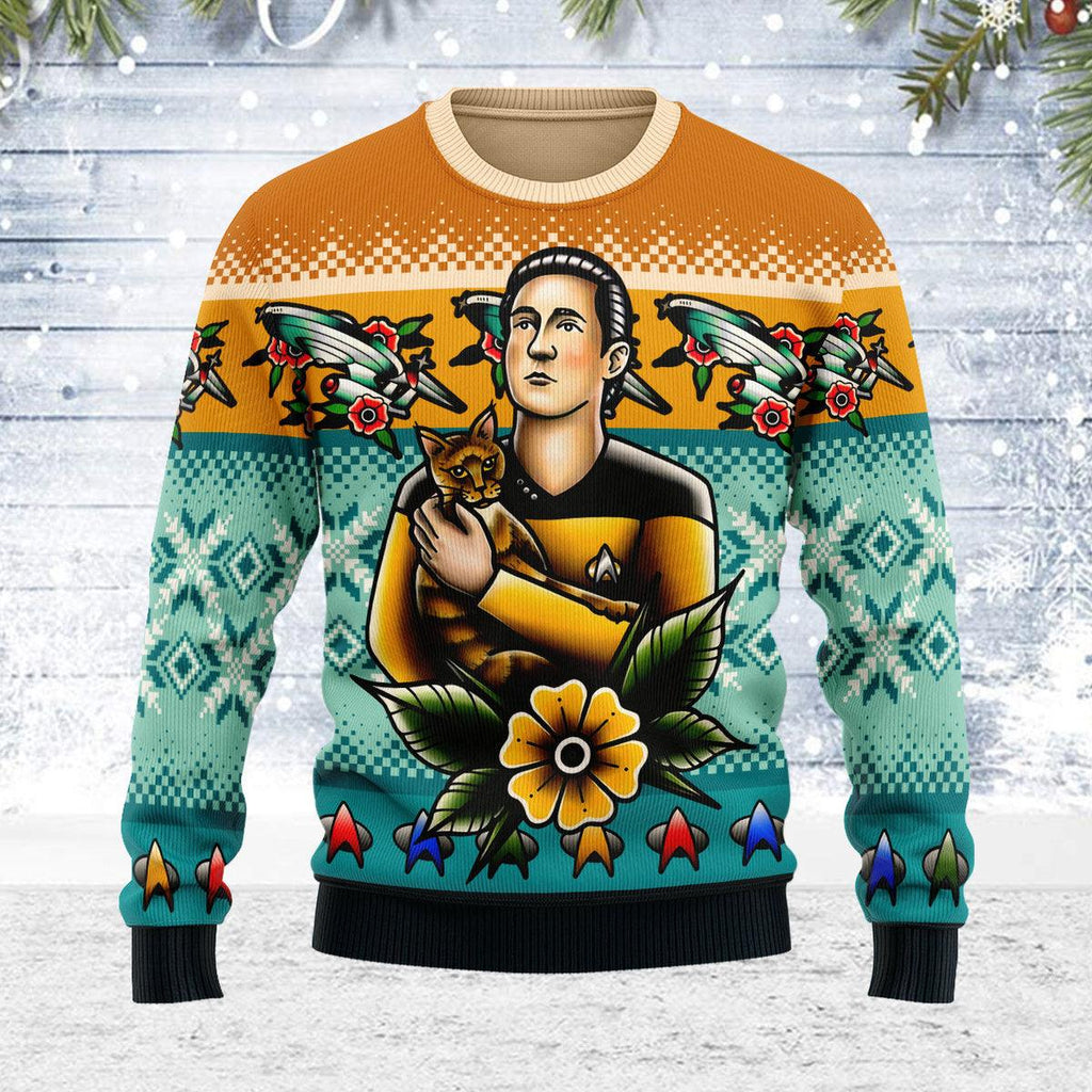 Christmas Wool Sweater Data & Spot Traditional Tattoo Flash Art Print - CustomsPig.com