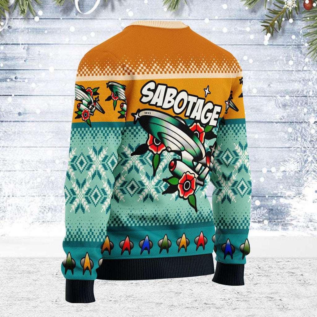 Christmas Wool Sweater Data & Spot Traditional Tattoo Flash Art Print - CustomsPig.com