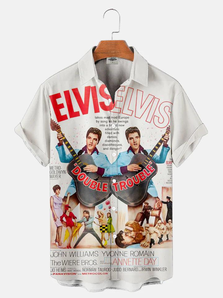 CLASSIC MUSIC EL01 CHARACTER PRINTED UNISEX CASUAL HAWAIIAN SHIRT - CustomsPig.com