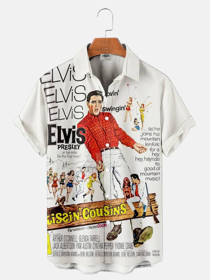 CLASSIC MUSIC EL02 CHARACTER PRINTED UNISEX CASUAL HAWAIIAN SHIRT - CustomsPig.com