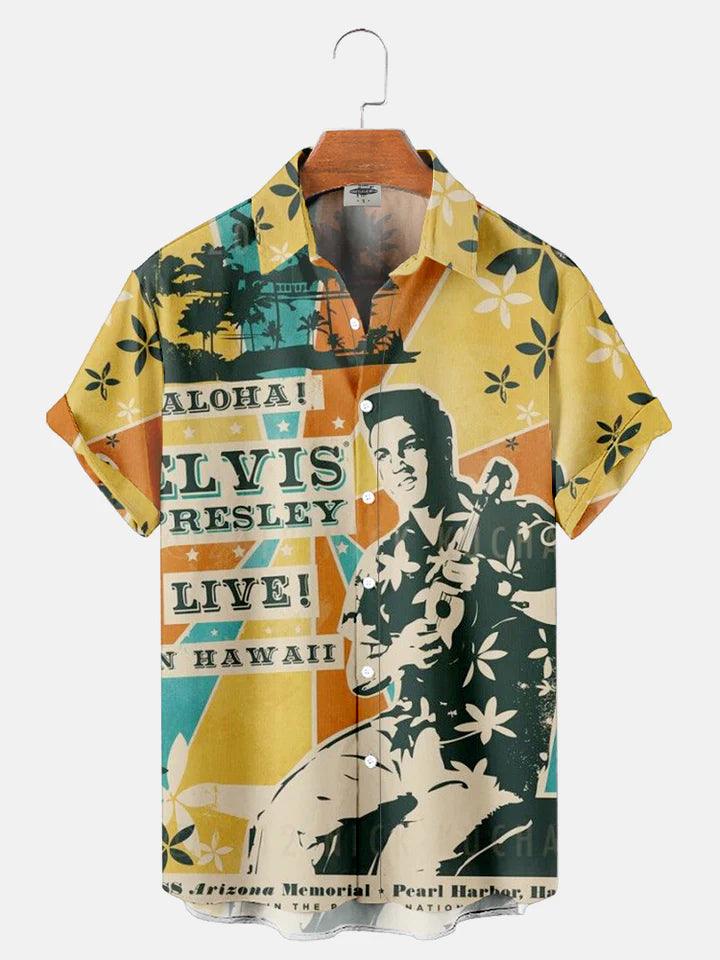 CLASSIC MUSIC EL05 CHARACTER PRINTED UNISEX CASUAL HAWAIIAN SHIRT - CustomsPig.com