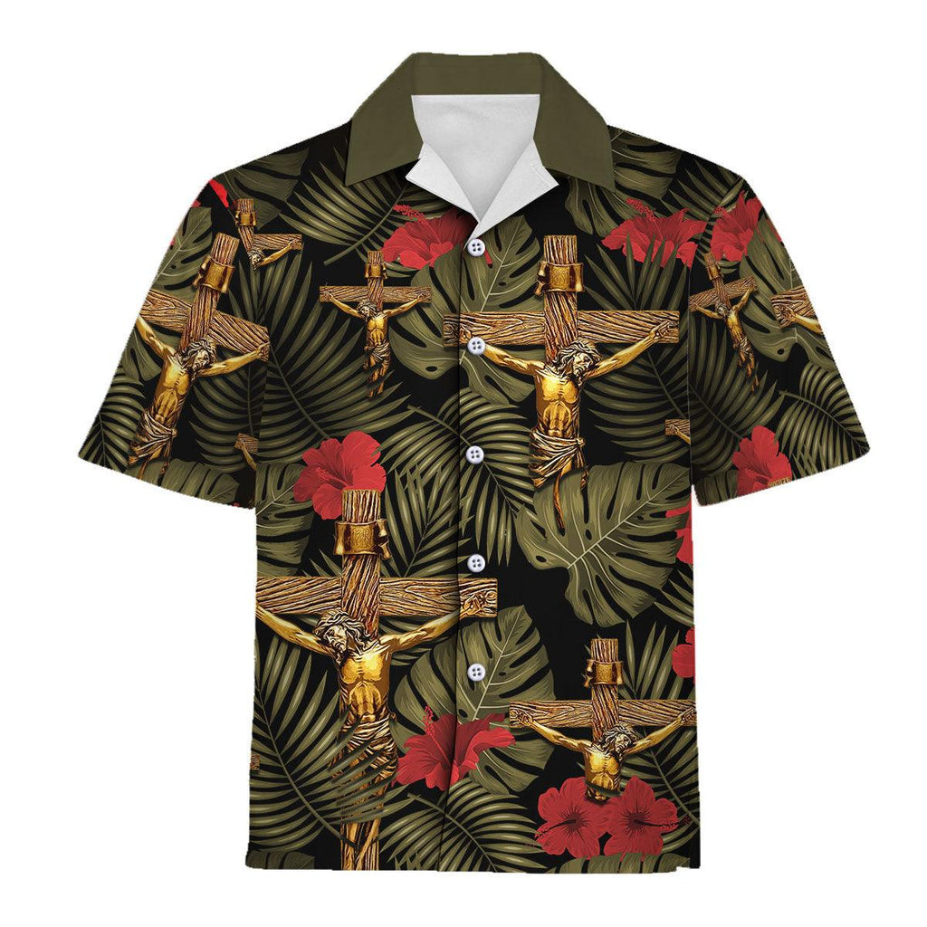 Crucifixion of Christ Hawaiian Shirt -  CustomsPig.com