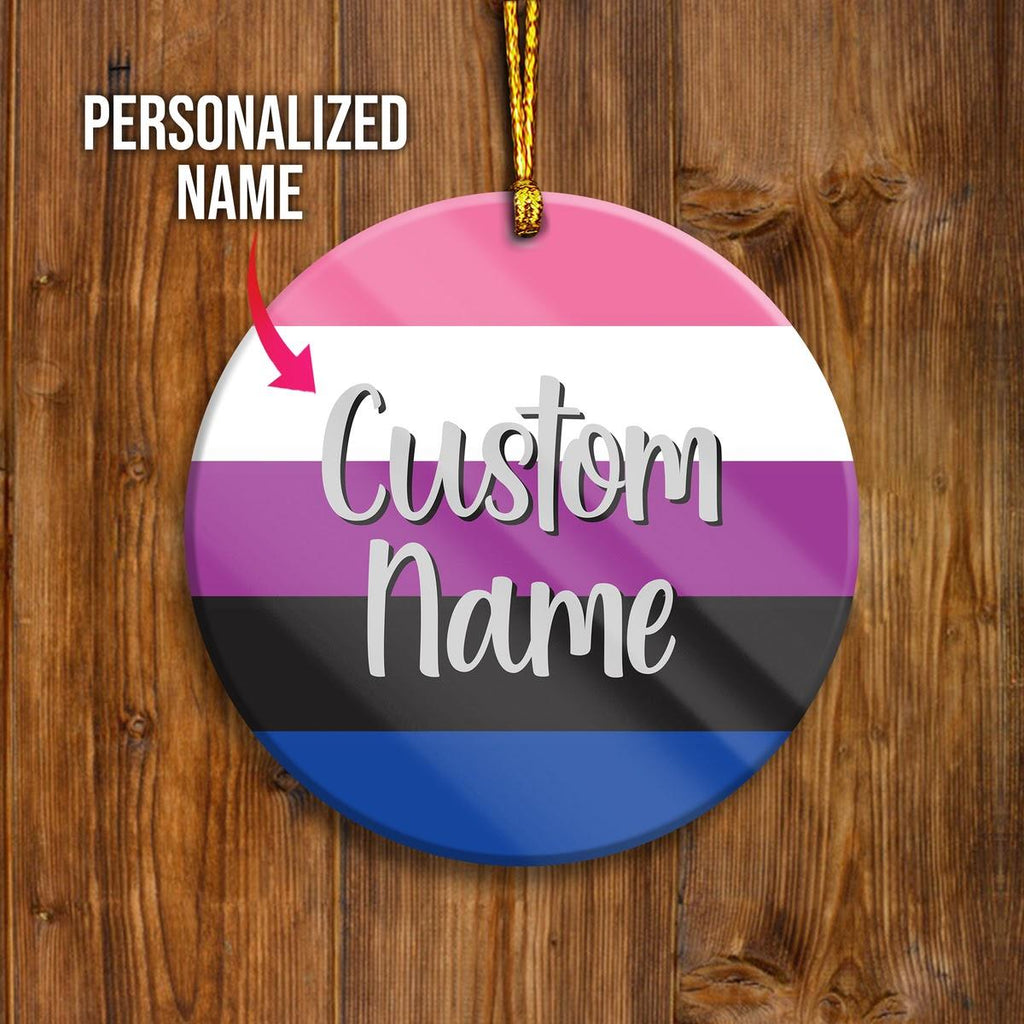 Custom Name Ornament Genderfluid - CustomsPig