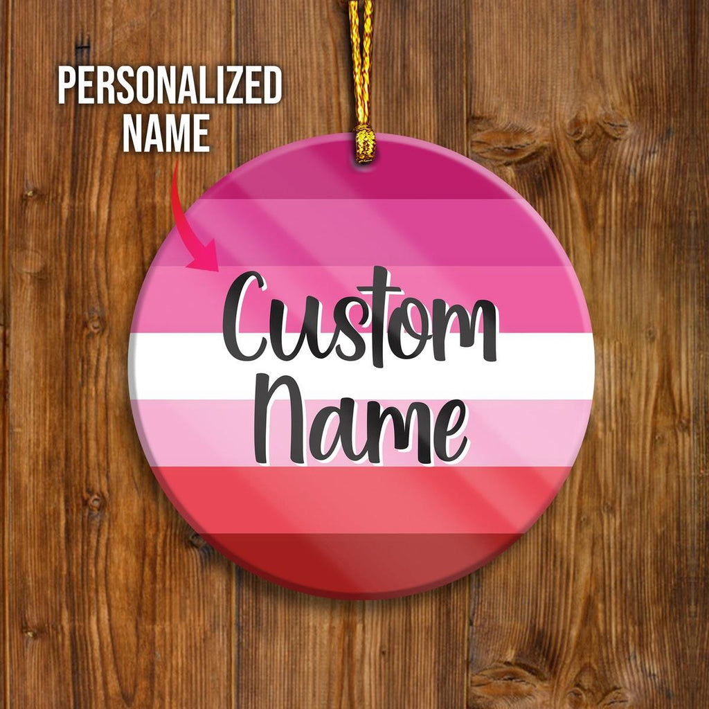 Custom Name Ornament Lesbian - CustomsPig