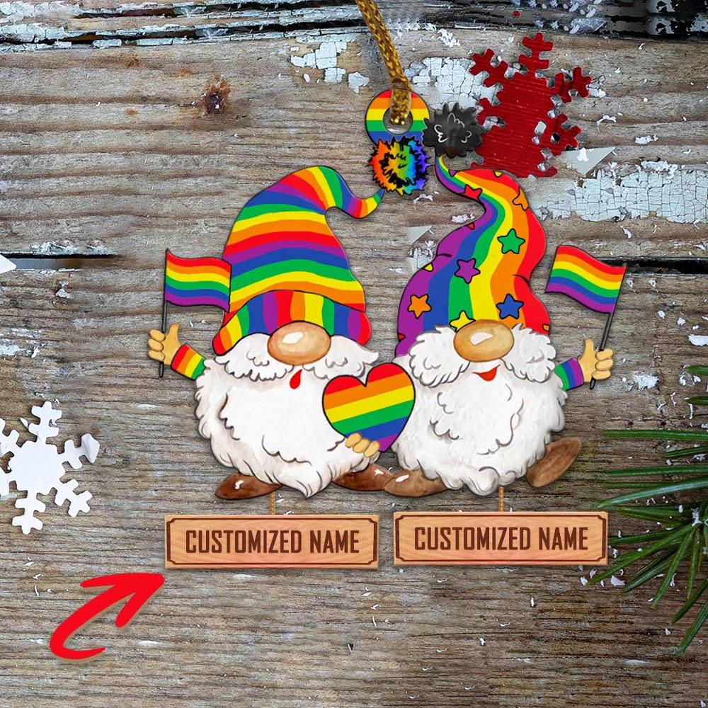 Custom Name Ornament LGBT Gnorm - CustomsPig