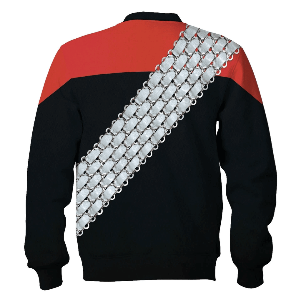 Deep Space Nine Worf Red T-shirt Hoodie Sweatpants Apparel -  CustomsPig.com