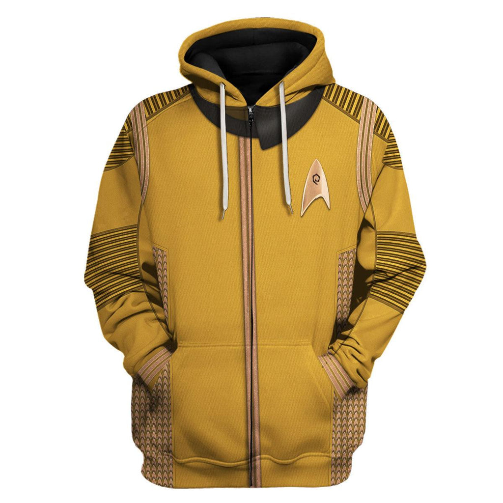 DIS Enterprise Uniform Command Captain Brown Hoodie Sweatshirt T-Shirt Sweatpants Apparel - CustomsPig.com