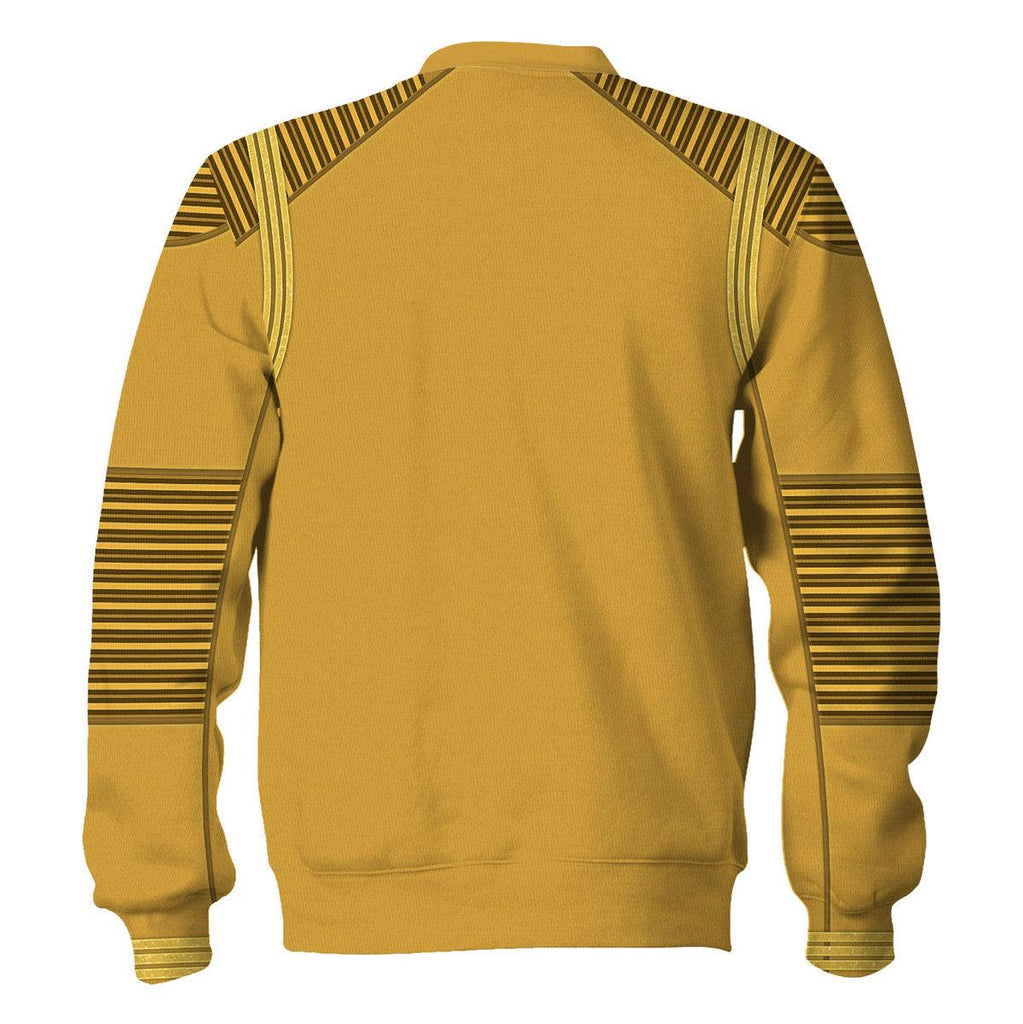 DIS Enterprise Uniform Command Captain Gold Hoodie Sweatshirt T-Shirt Sweatpants Apparel - CustomsPig.com