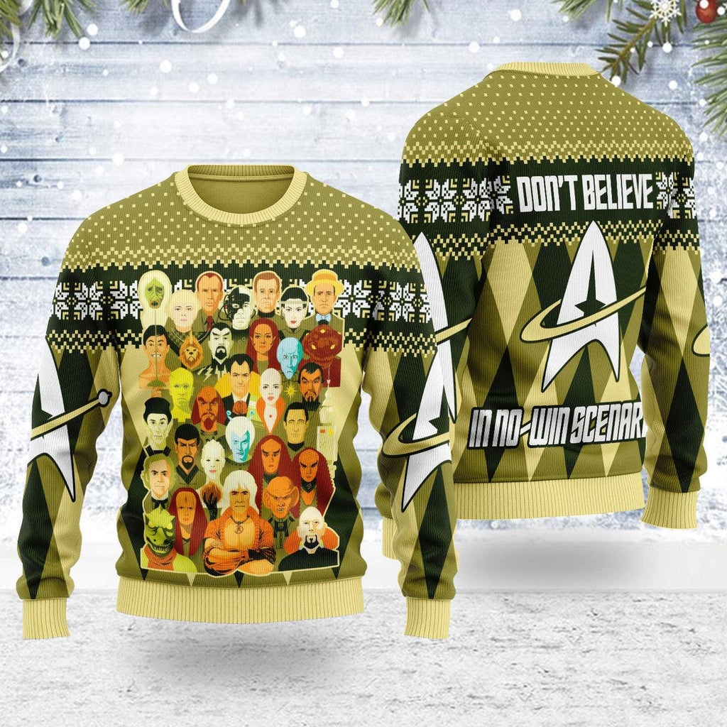 Don't Believe In No-Win Scenarios Christmas Sweater - CustomsPig.com