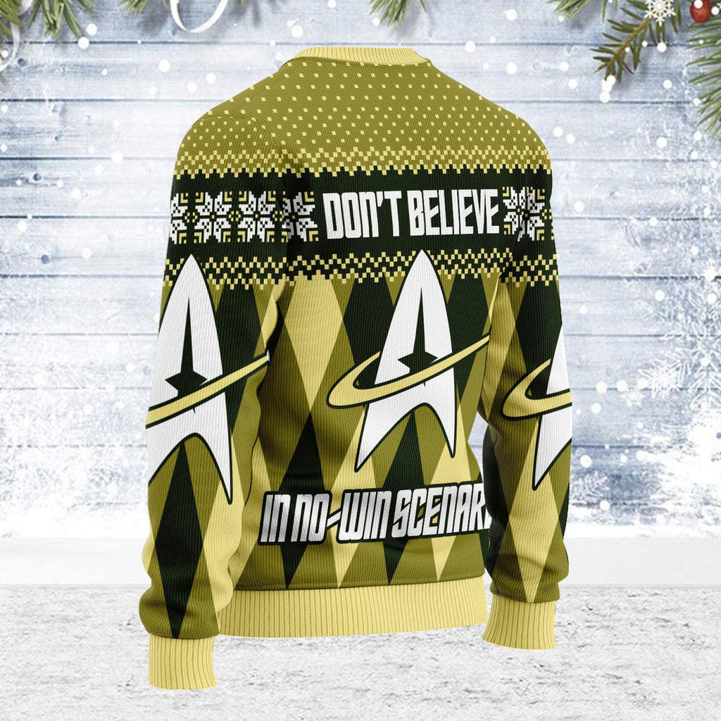 Don't Believe In No-Win Scenarios Christmas Sweater - CustomsPig.com