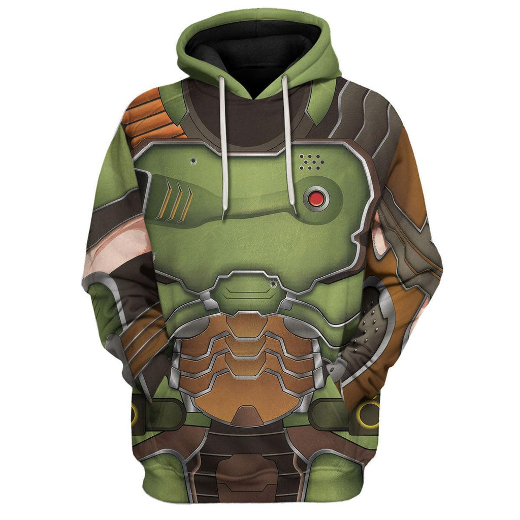 Doomguy Hoodies Sweatshirt T-shirt Hawaiian Tracksuit - CustomsPig.com