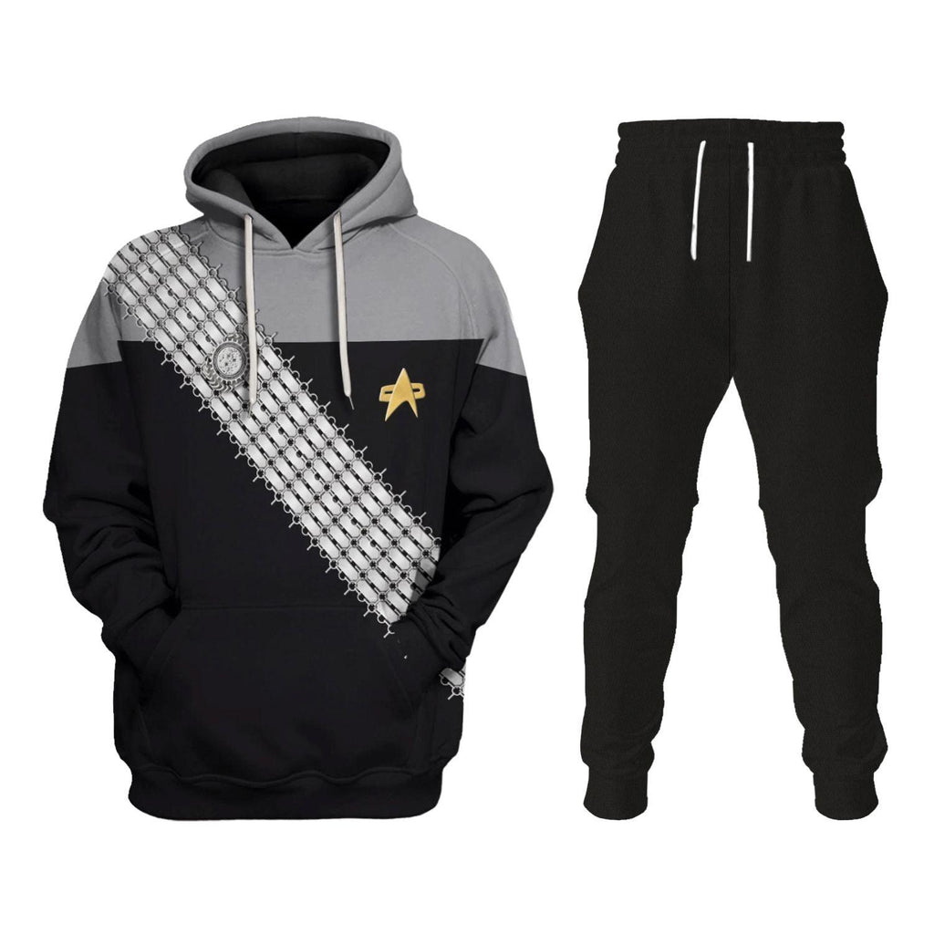 DSN Worf Gray T-shirt Hoodie Sweatpants Apparel -  CustomsPig.com