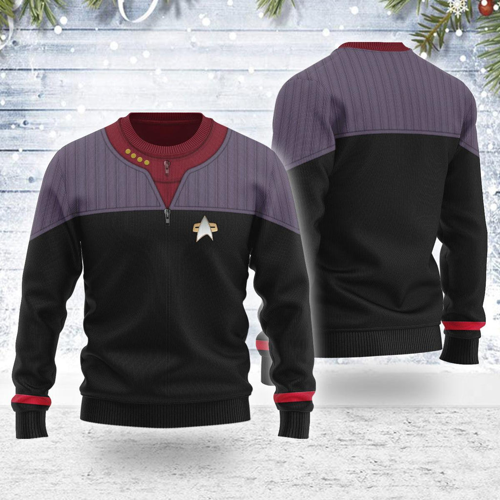 Duty Uniform Picard Themed Costume Christmas Wool Sweater - CustomsPig.com