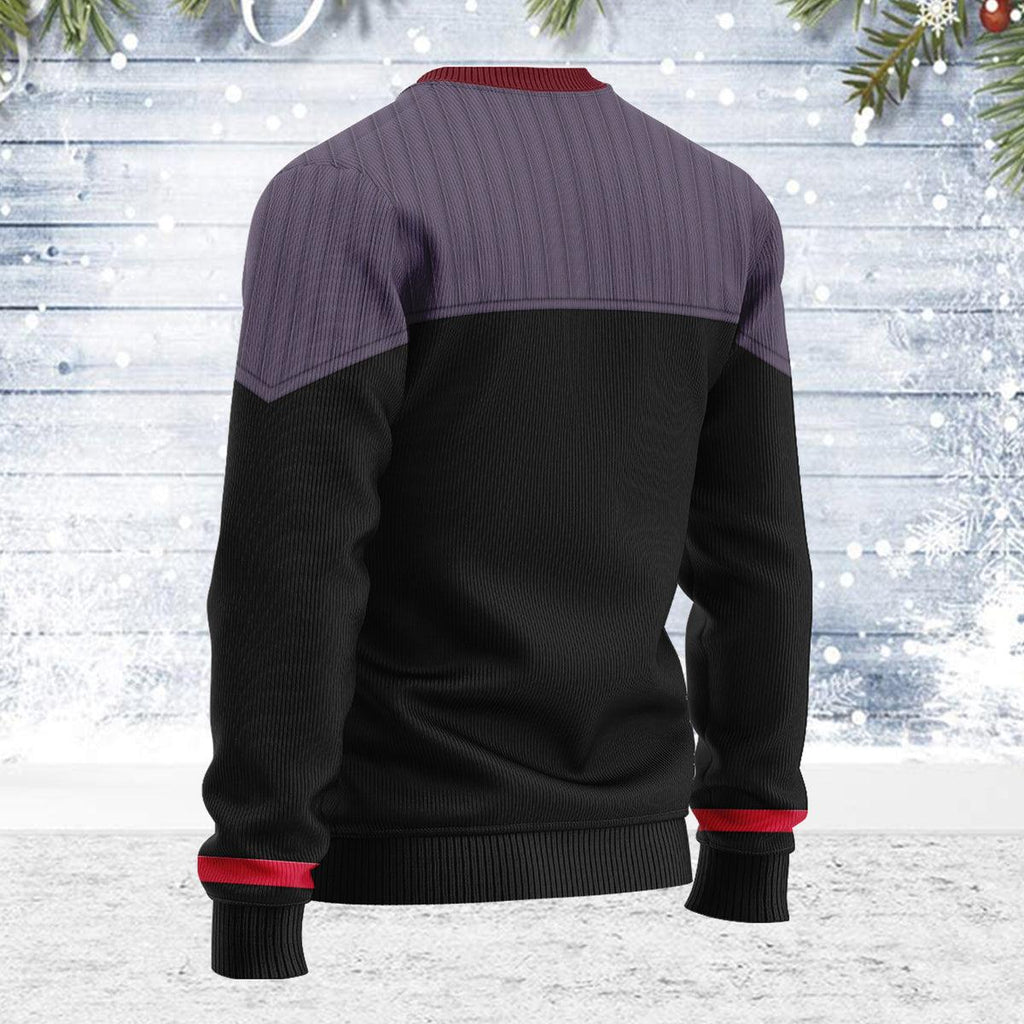 Duty Uniform Picard Themed Costume Christmas Wool Sweater - CustomsPig.com