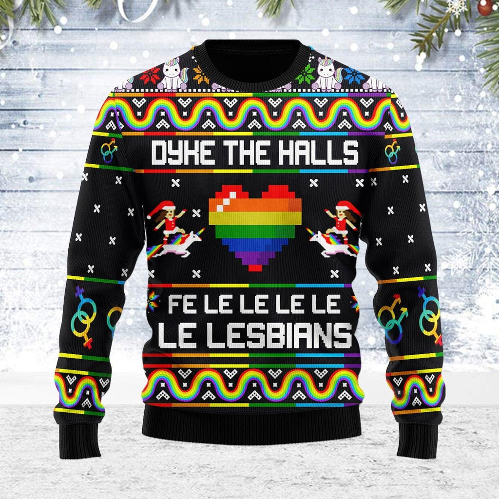 Dyke The Halls Ugly Christmas Sweater - CustomsPig