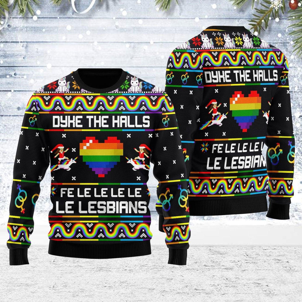 Dyke The Halls Ugly Christmas Sweater - CustomsPig