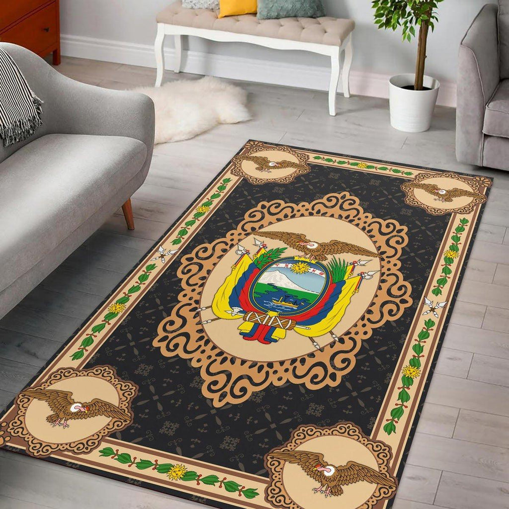 Ecuador Coat Of Arms Rug - CustomsPig