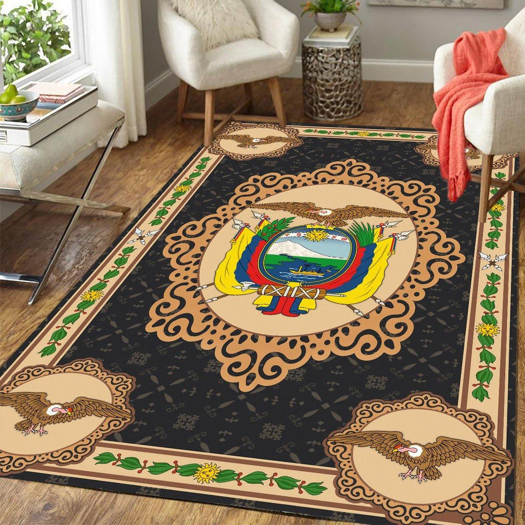 Ecuador Coat Of Arms Rug - CustomsPig