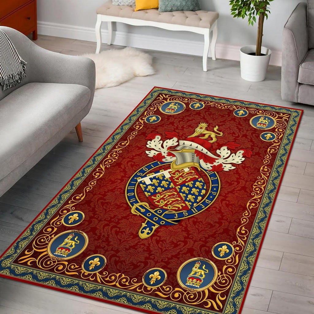 Edward the Black Prince Coat of Arms Rug - CustomsPig