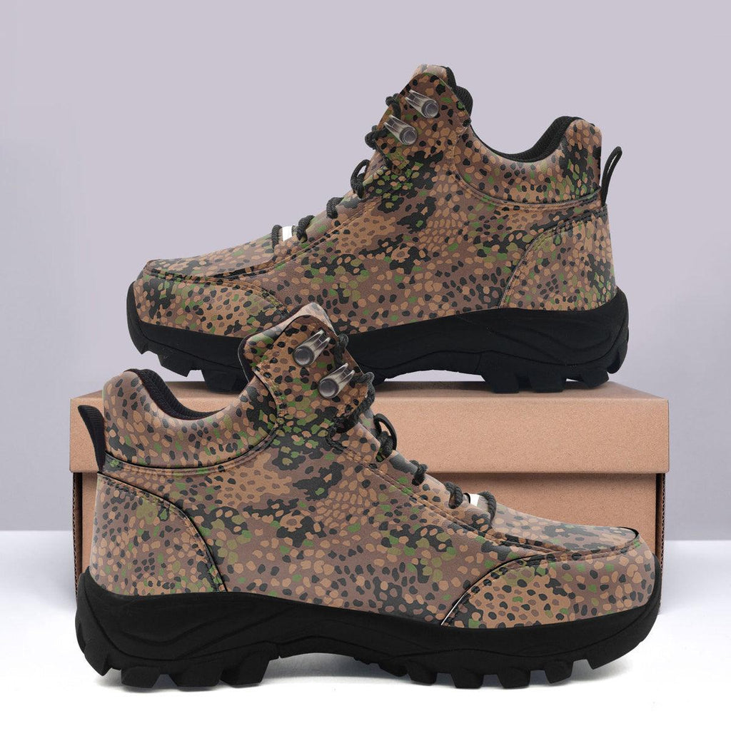 Erbsenmuster German Waffen-SS WWII Pea Dot Camo Patterns Hiking Shoes - CustomsPig