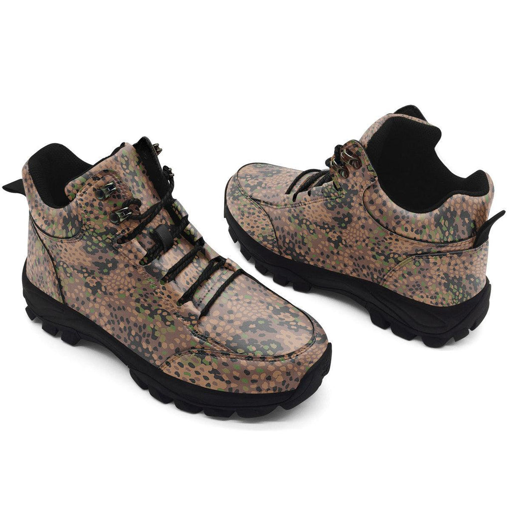 Erbsenmuster German Waffen-SS WWII Pea Dot Camo Patterns Hiking Shoes - CustomsPig