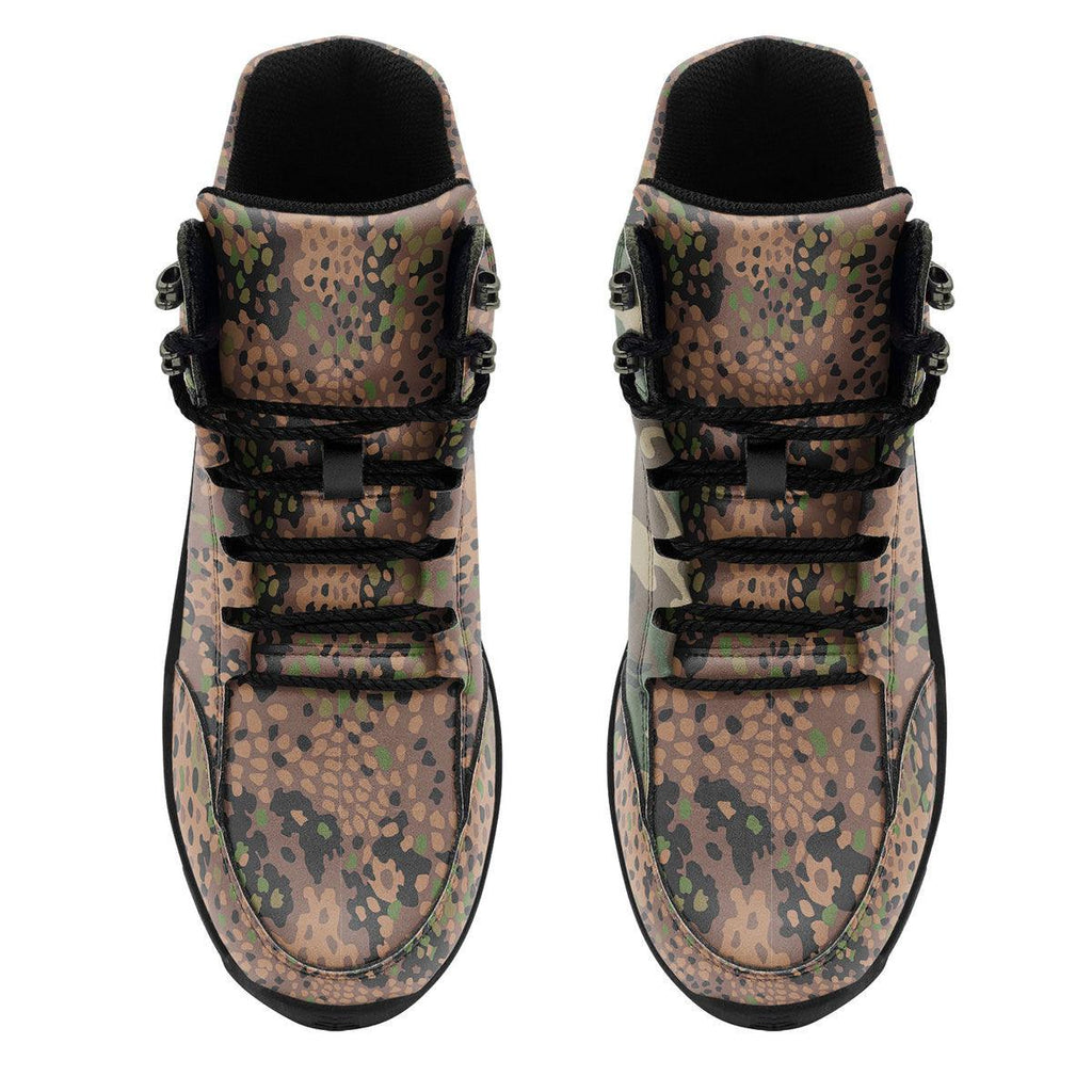 Erbsenmuster German Waffen-SS WWII Pea Dot Camo Patterns Hiking Shoes - CustomsPig