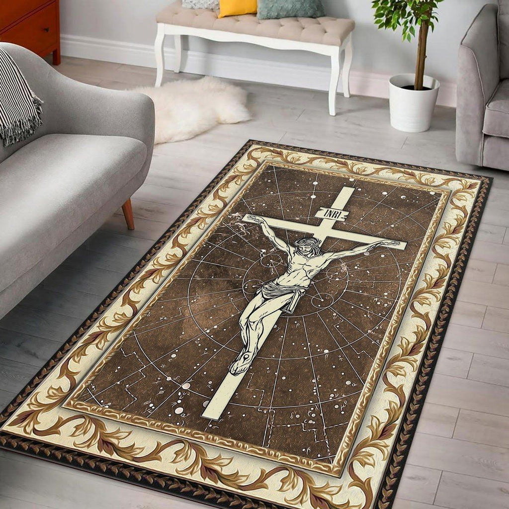 Faith In God Begins Rug - CustomsPig