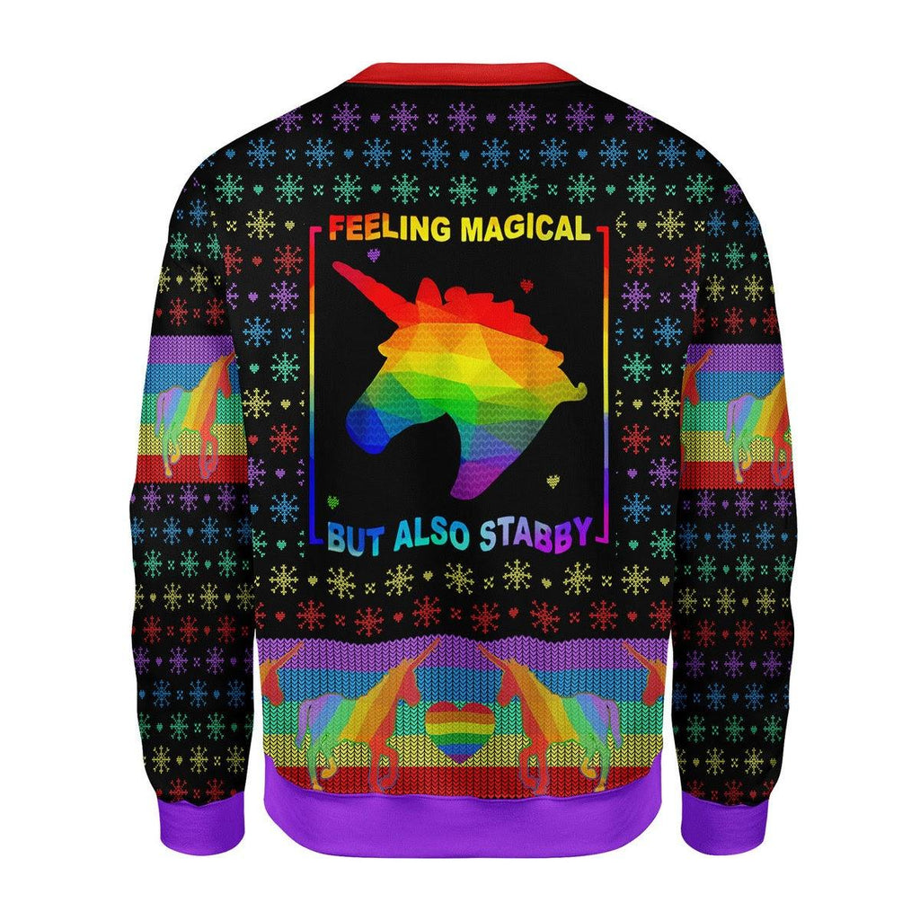 Feeling Magical But Also Stabby Christmas Sweater - CustomsPig