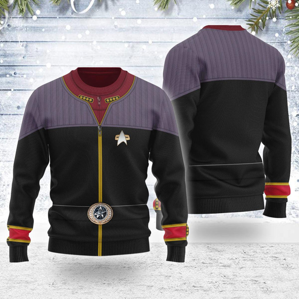 Flag Officer Themed Costume Christmas Wool Sweater - CustomsPig.com