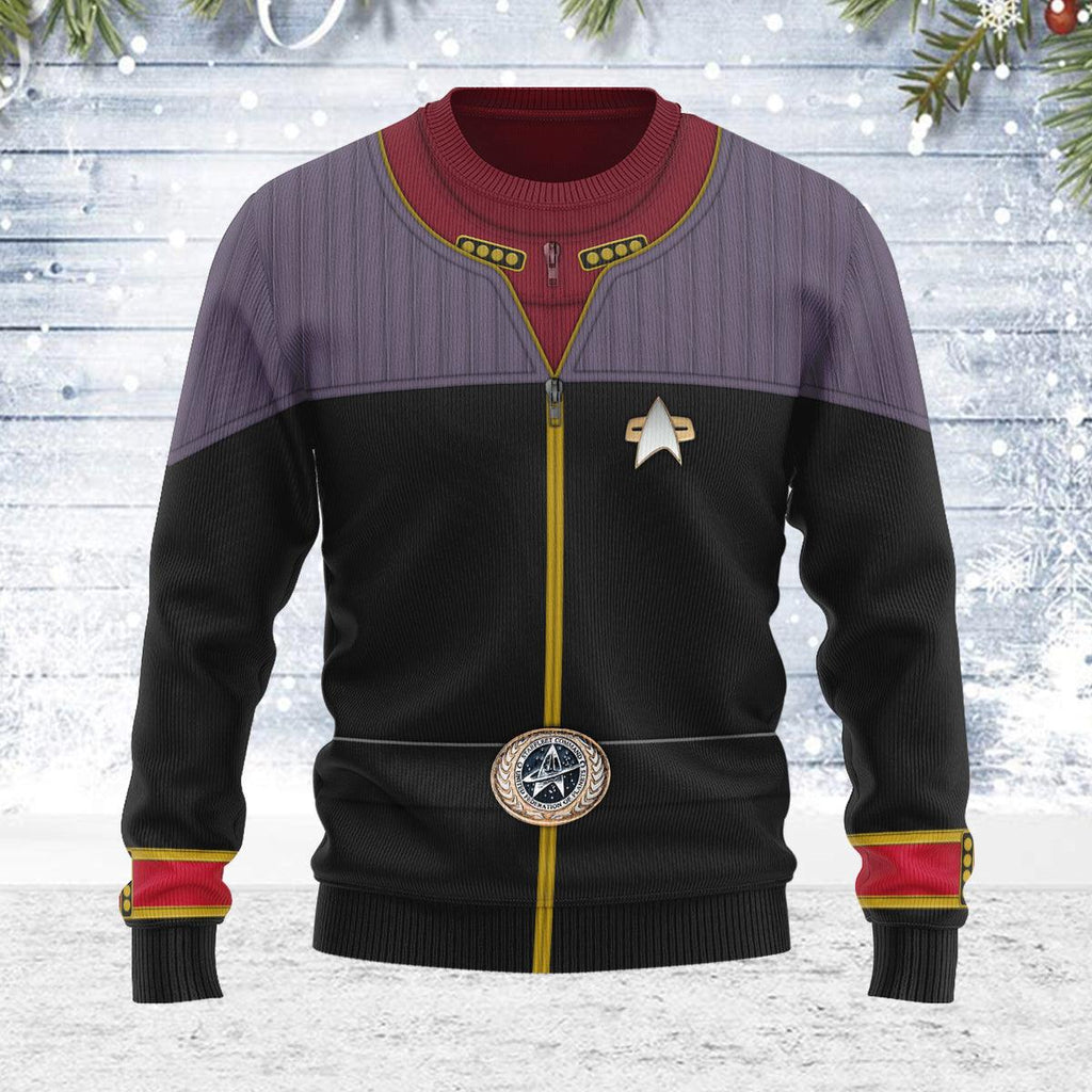 Flag Officer Themed Costume Christmas Wool Sweater - CustomsPig.com