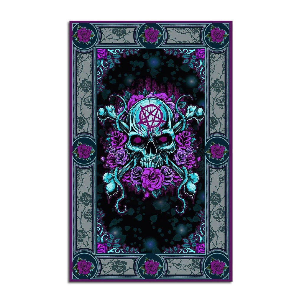 Flower Skull Rug - CustomsPig