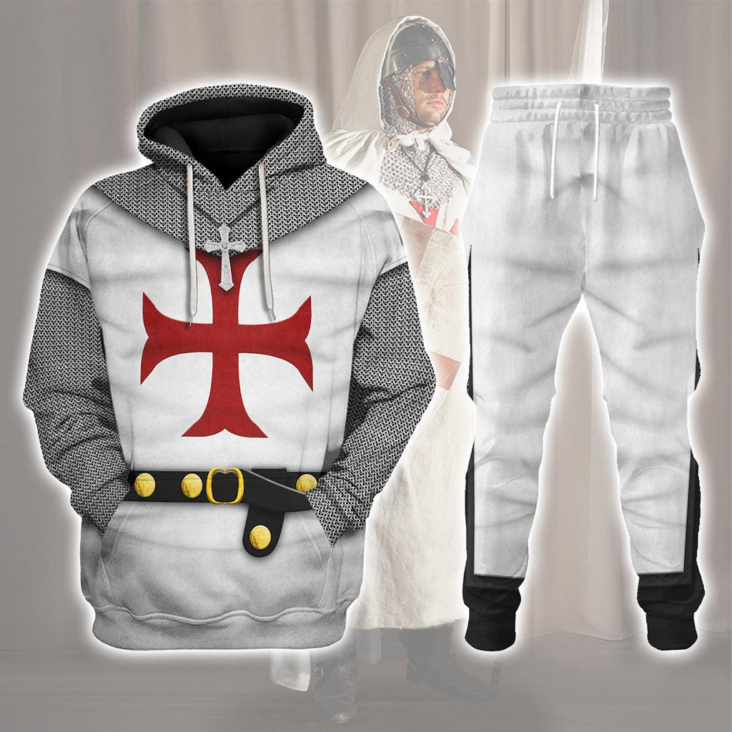 CustomsPig 1147Ÿ??1149 English Templar Knight Costume Hoodie Sweatshirt T-Shirt Tracksuit - CustomsPig.com