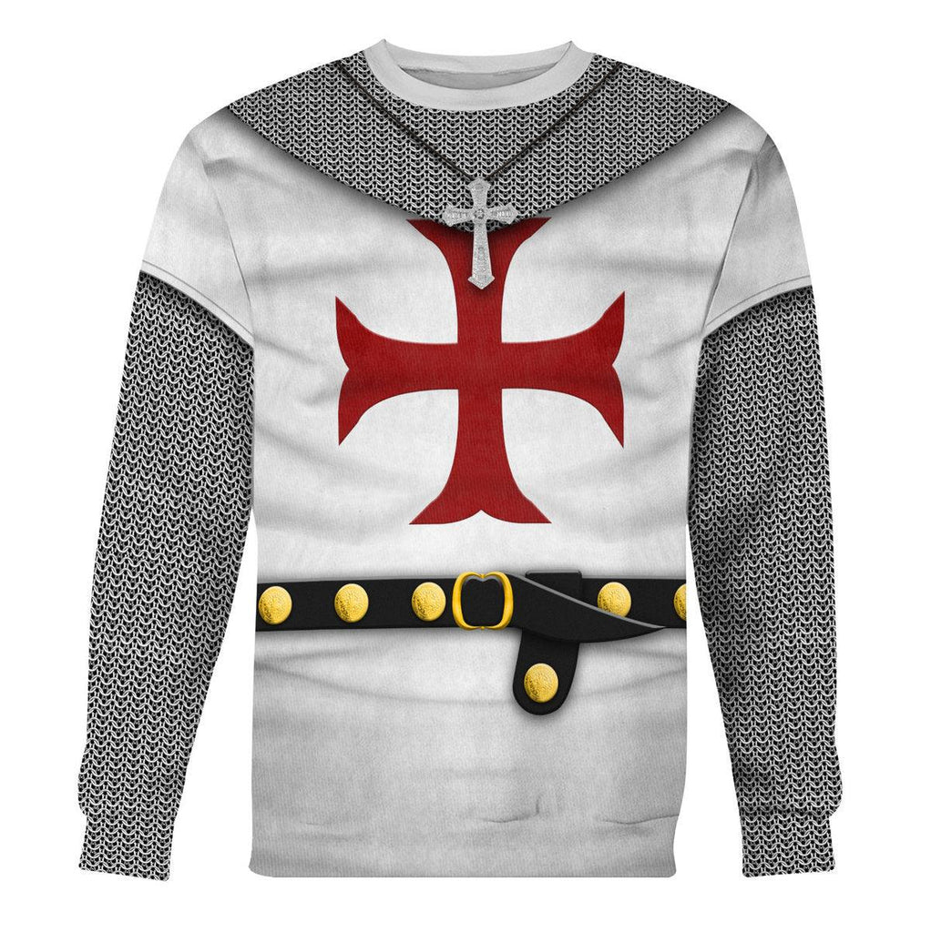 CustomsPig 1147Ÿ??1149 English Templar Knight Costume Hoodie Sweatshirt T-Shirt Tracksuit - CustomsPig.com