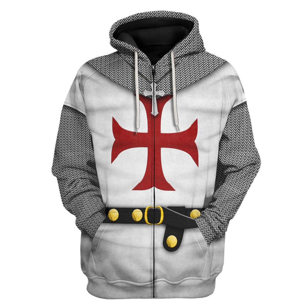 CustomsPig 1147Ÿ??1149 English Templar Knight Costume Hoodie Sweatshirt T-Shirt Tracksuit - CustomsPig.com