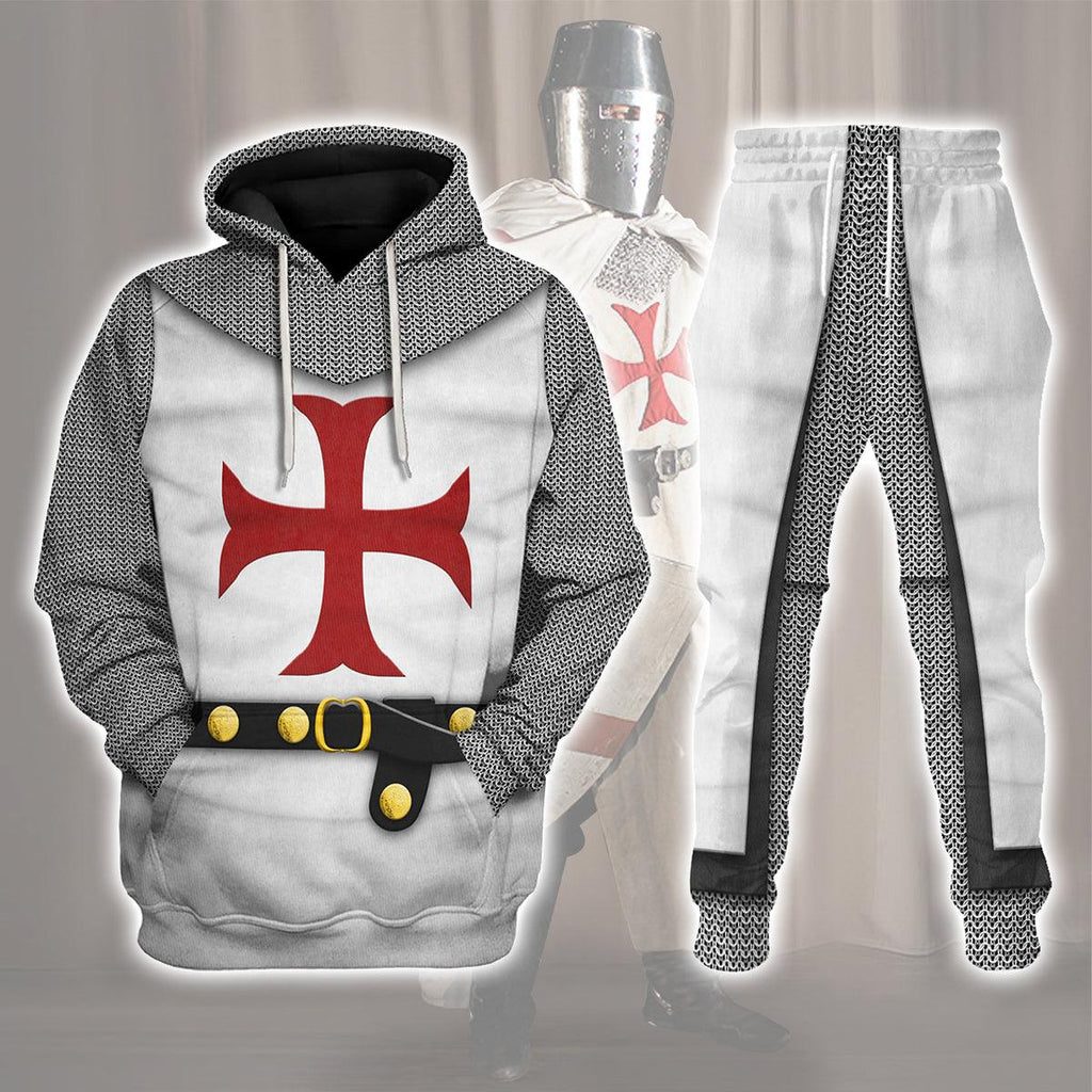 CustomsPig 1189-1192 English Templar Knights Costume Hoodie Sweatshirt T-Shirt Tracksuit - CustomsPig.com