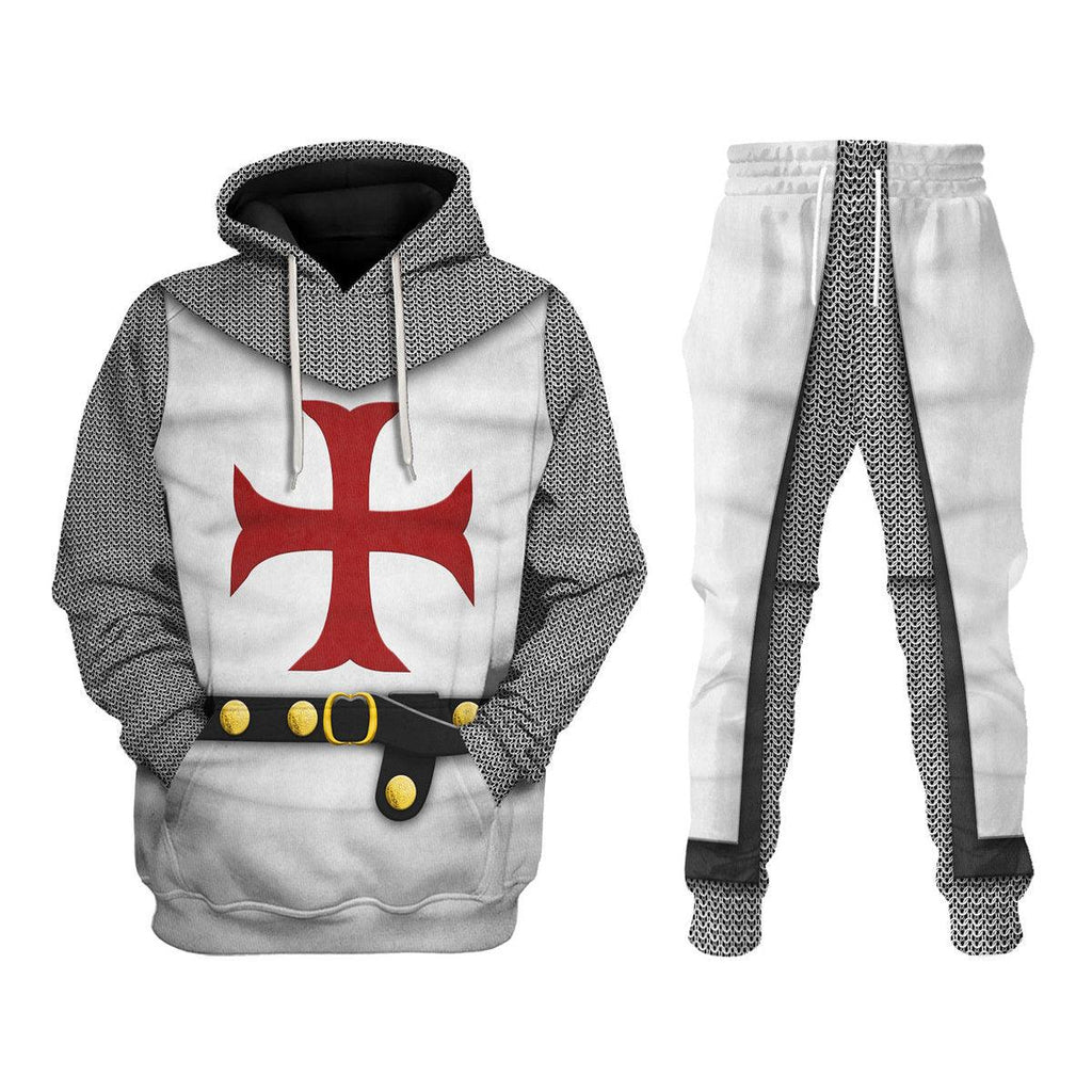 CustomsPig 1189-1192 English Templar Knights Costume Hoodie Sweatshirt T-Shirt Tracksuit - CustomsPig.com