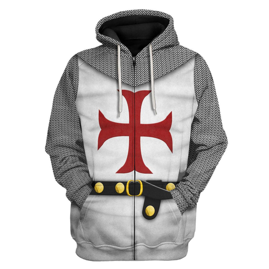 CustomsPig 1189-1192 English Templar Knights Costume Hoodie Sweatshirt T-Shirt Tracksuit - CustomsPig.com