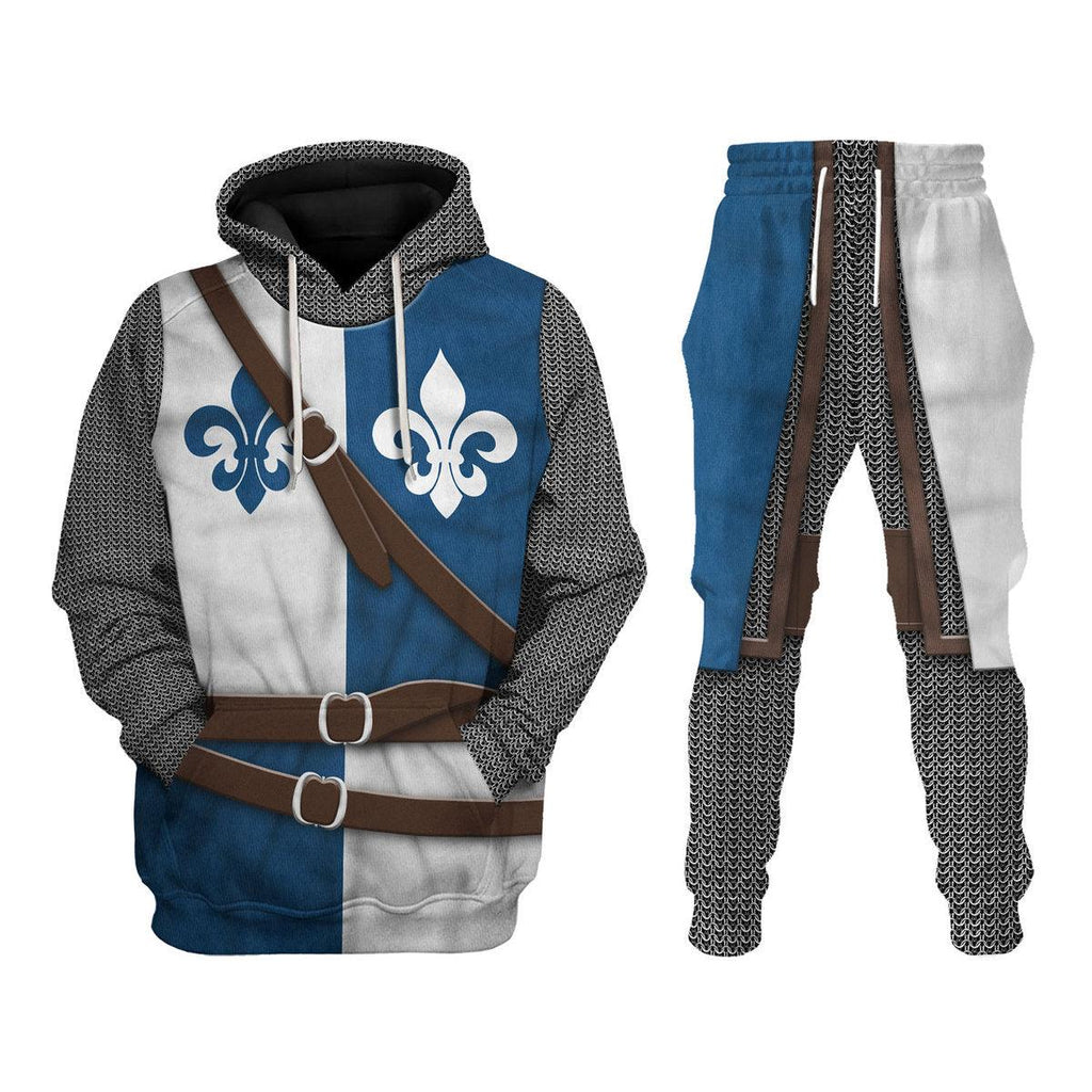 CustomsPig 12th Century French Knight Costume Hoodie Sweatshirt T-Shirt Tracksuit - CustomsPig.com