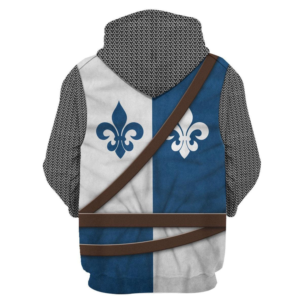 CustomsPig 12th Century French Knight Costume Hoodie Sweatshirt T-Shirt Tracksuit - CustomsPig.com