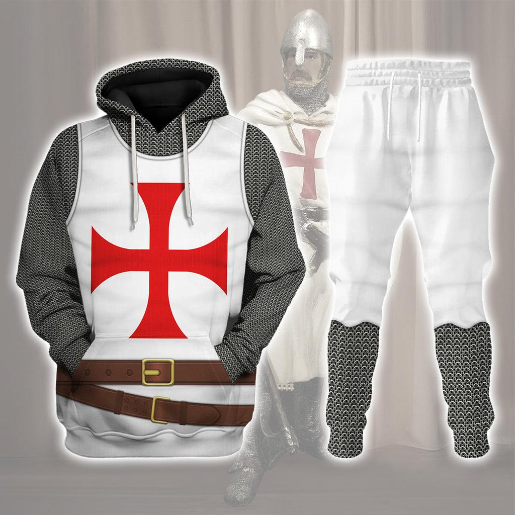 CustomsPig 12th Century Knights Templar Costume Hoodie Sweatshirt T-Shirt Tracksuit - CustomsPig.com