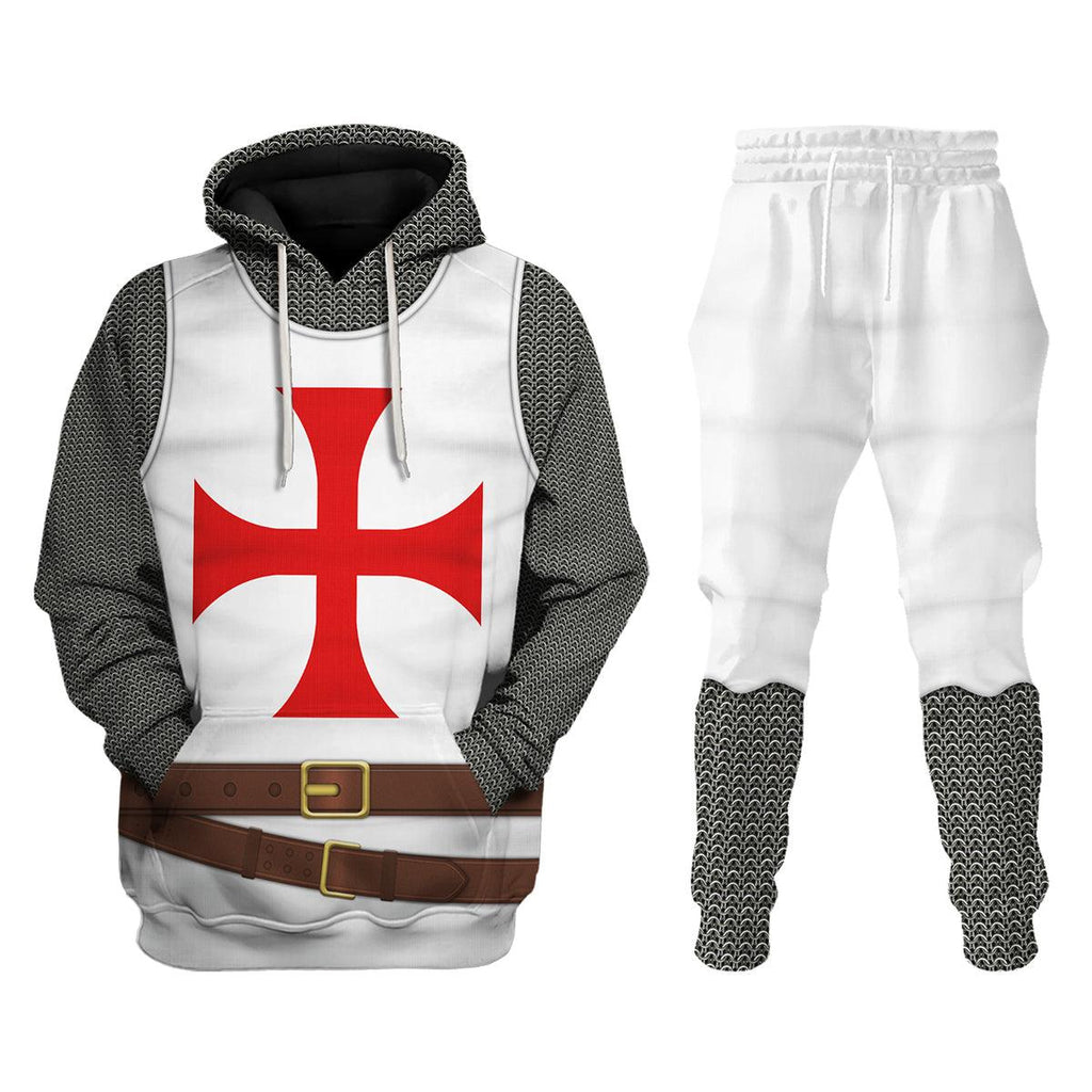 CustomsPig 12th Century Knights Templar Costume Hoodie Sweatshirt T-Shirt Tracksuit - CustomsPig.com