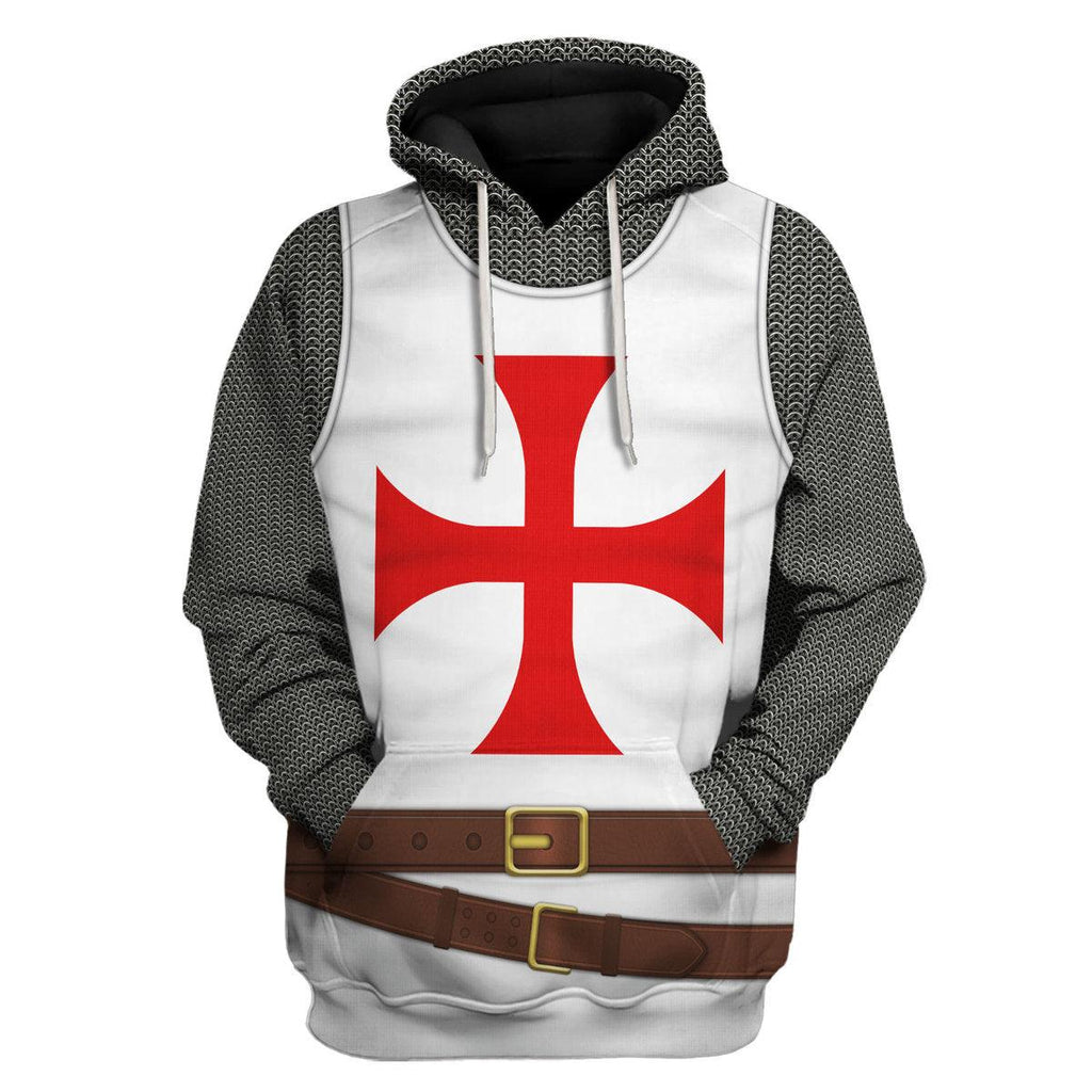 CustomsPig 12th Century Knights Templar Costume Hoodie Sweatshirt T-Shirt Tracksuit - CustomsPig.com