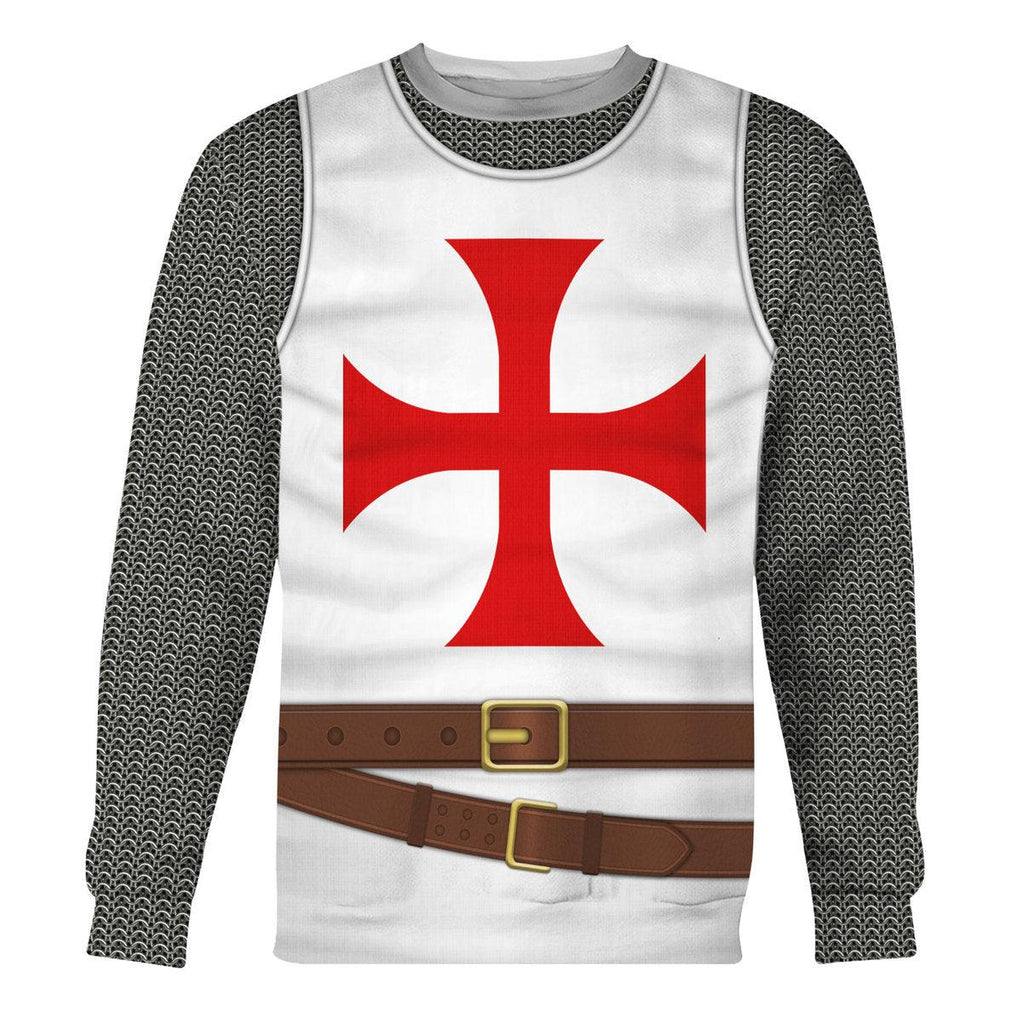 CustomsPig 12th Century Knights Templar Costume Hoodie Sweatshirt T-Shirt Tracksuit - CustomsPig.com