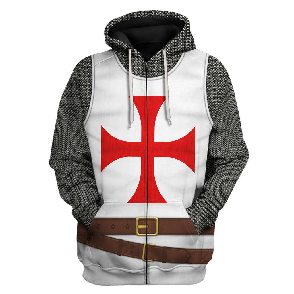 CustomsPig 12th Century Knights Templar Costume Hoodie Sweatshirt T-Shirt Tracksuit - CustomsPig.com