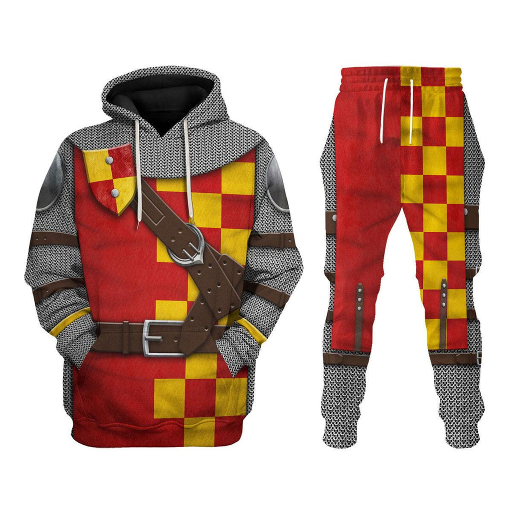 CustomsPig 13th Century English Knight Costume Hoodie Sweatshirt T-Shirt Tracksuit - CustomsPig.com